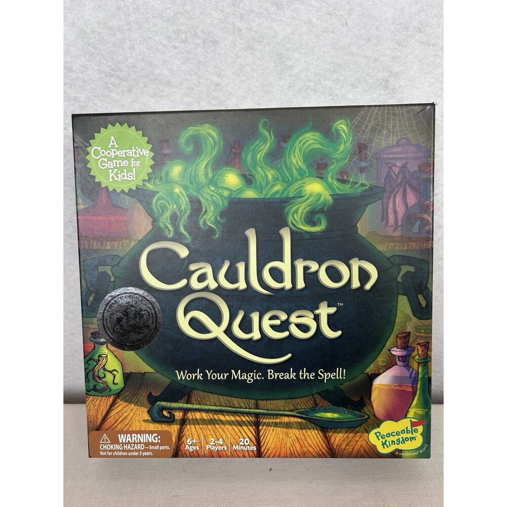 Cauldron Quest Board Game Peaceable Kingdom Edition 2018, Complete